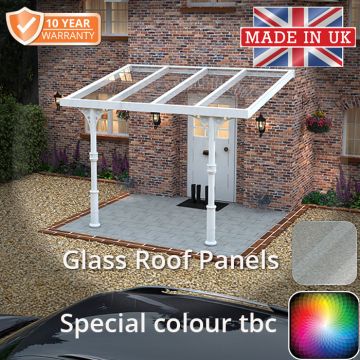 3x3m Heritage Aluminium Veranda - Special Colour -TBC - Glass Panels 