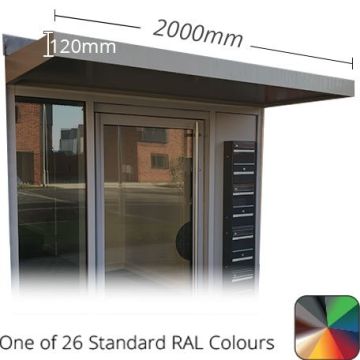 2m Richmond Contemporary Aluminium Canopy - PPC in One of 26 Standard RAL Colours TBC