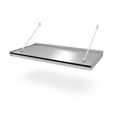 1.5, 2 or 2.4m PPC Aluminium Modern Flat Canopy Plus with 2 x Arms and LED Spotlights 