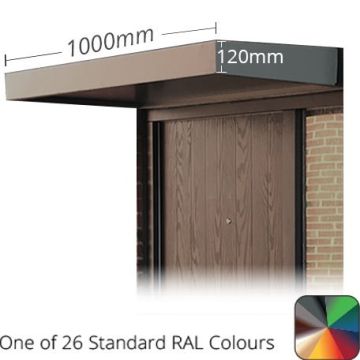 1m Richmond Contemporary Aluminium Canopy - PPC in One of 26 Standard RAL Colours TBC