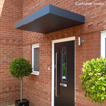 BS160 Aluminium Canopy with Strip-light LED - No internal drainage - (Anthracite Grey)